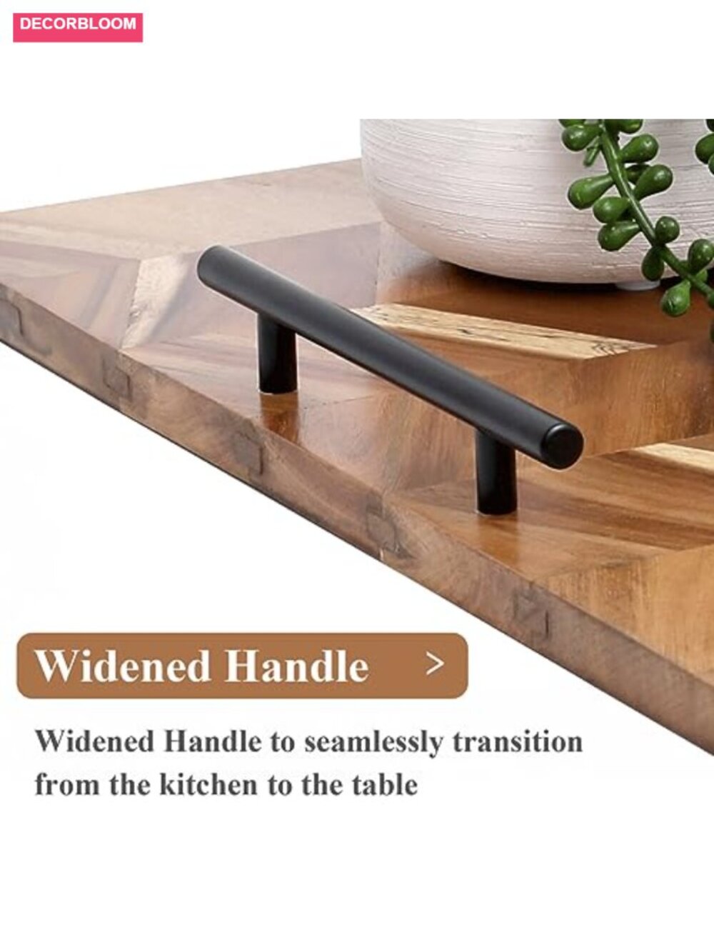 Acacia Wood Stove Top Cover with Handles, Multipurpose Kitchen Counter - Picture 3 of 6